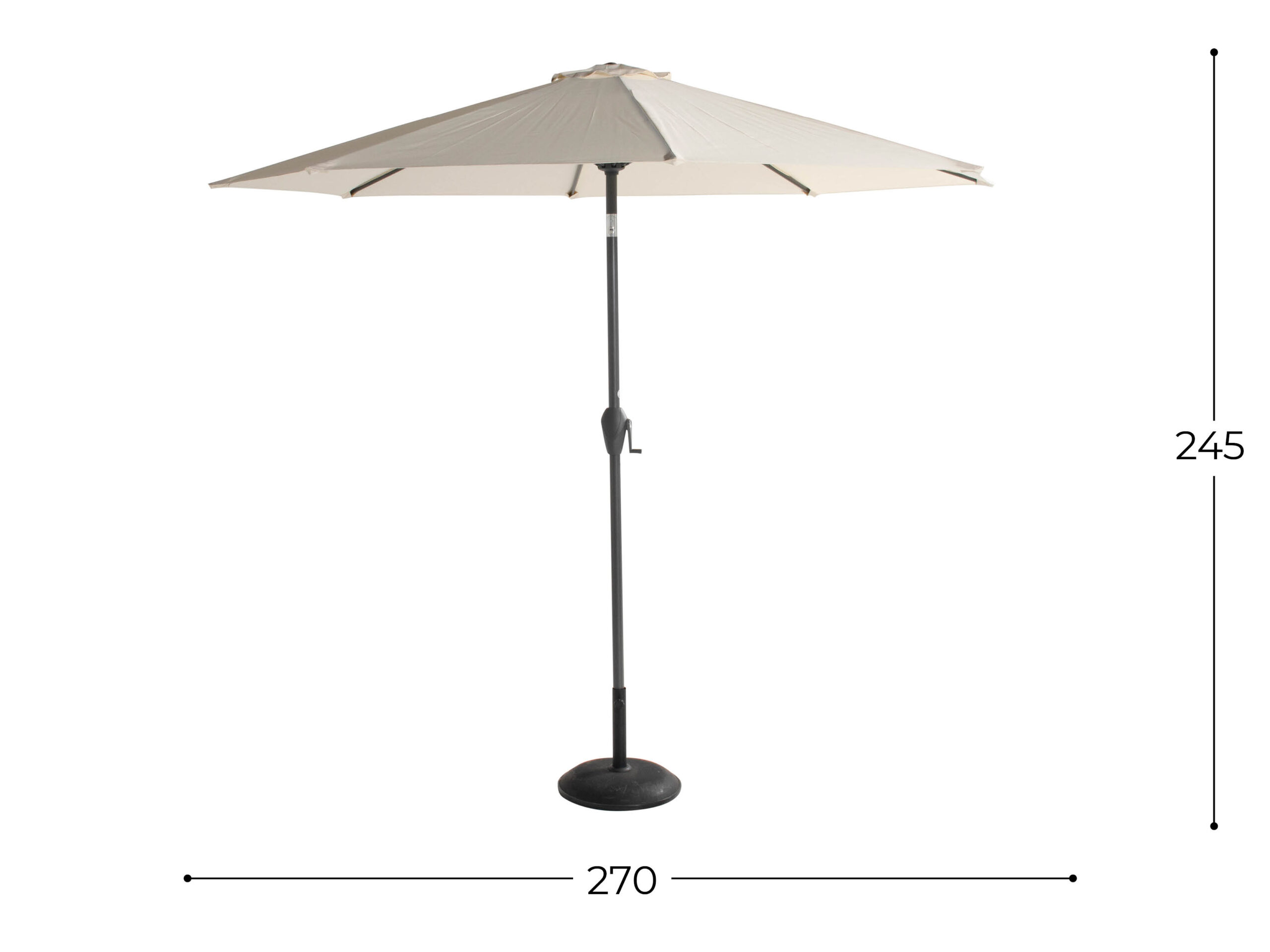 Cerebrum filosofie Persoon belast met sportgame Sunline parasol 270cm naturel – Parasolvoet.nl